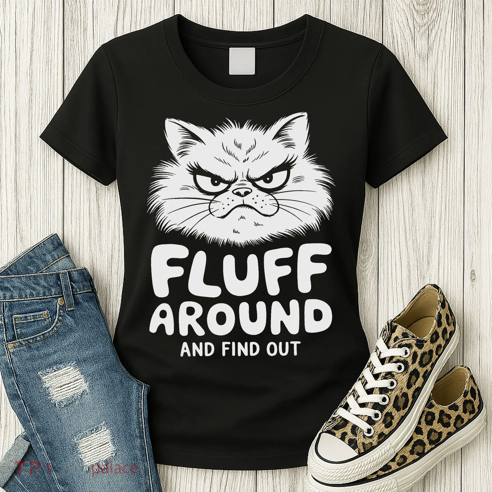 Fluff Around And Find Out Cat Women's T-Shirt