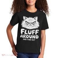 Fluff Around And Find Out Cat Kids T-Shirt thumb 2