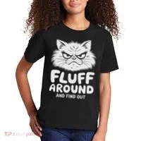 Fluff Around And Find Out Cat Kids T-Shirt thumb 2