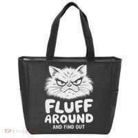 Fluff Around And Find Out Cat Tote Bag thumb 0