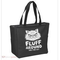 Fluff Around And Find Out Cat Tote Bag thumb 2