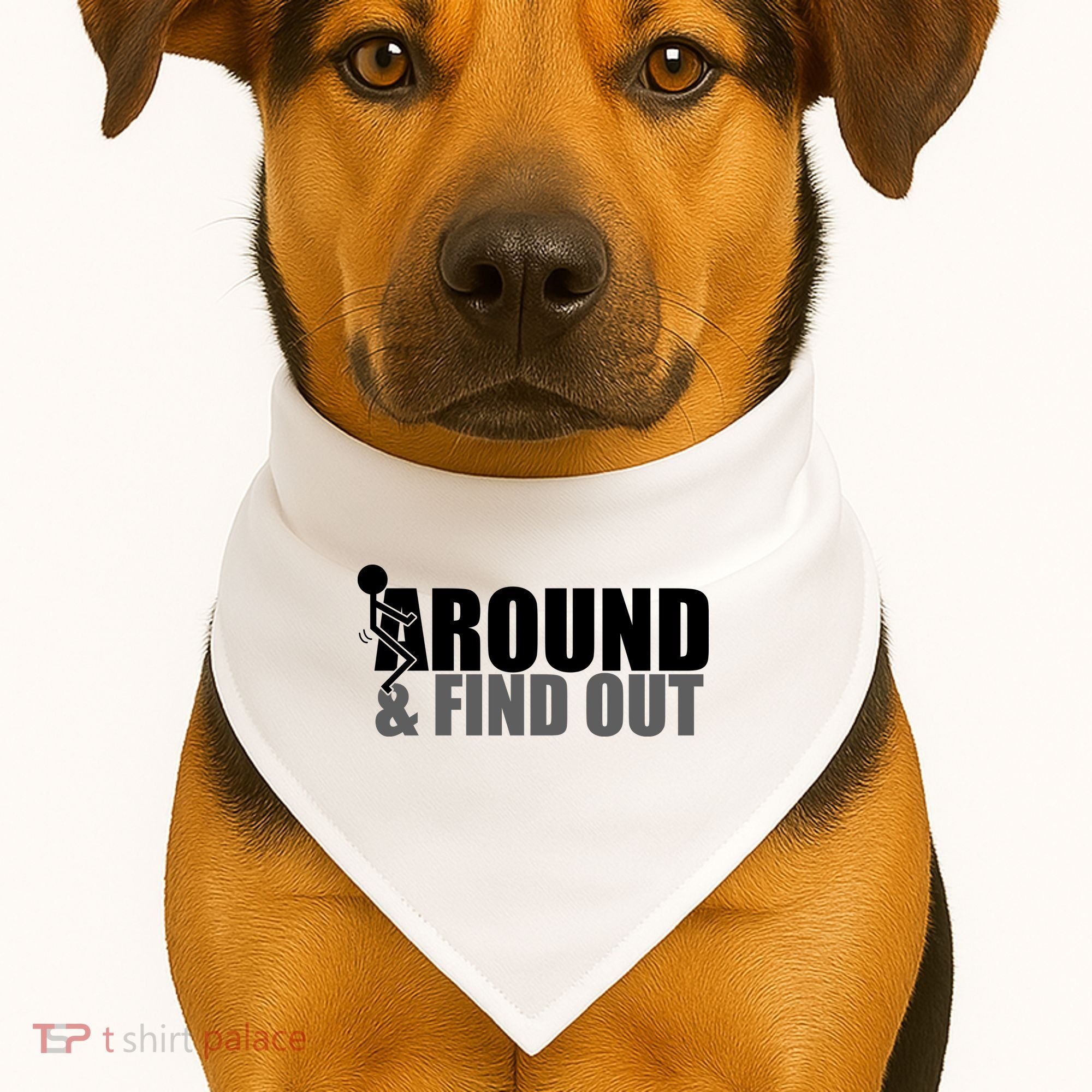 F Around And Find Out Funny USA-Made Doggie Bandana
