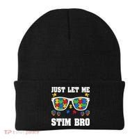 Funny Autism Awareness Just Let Me Stim Bro Beanie thumb 0