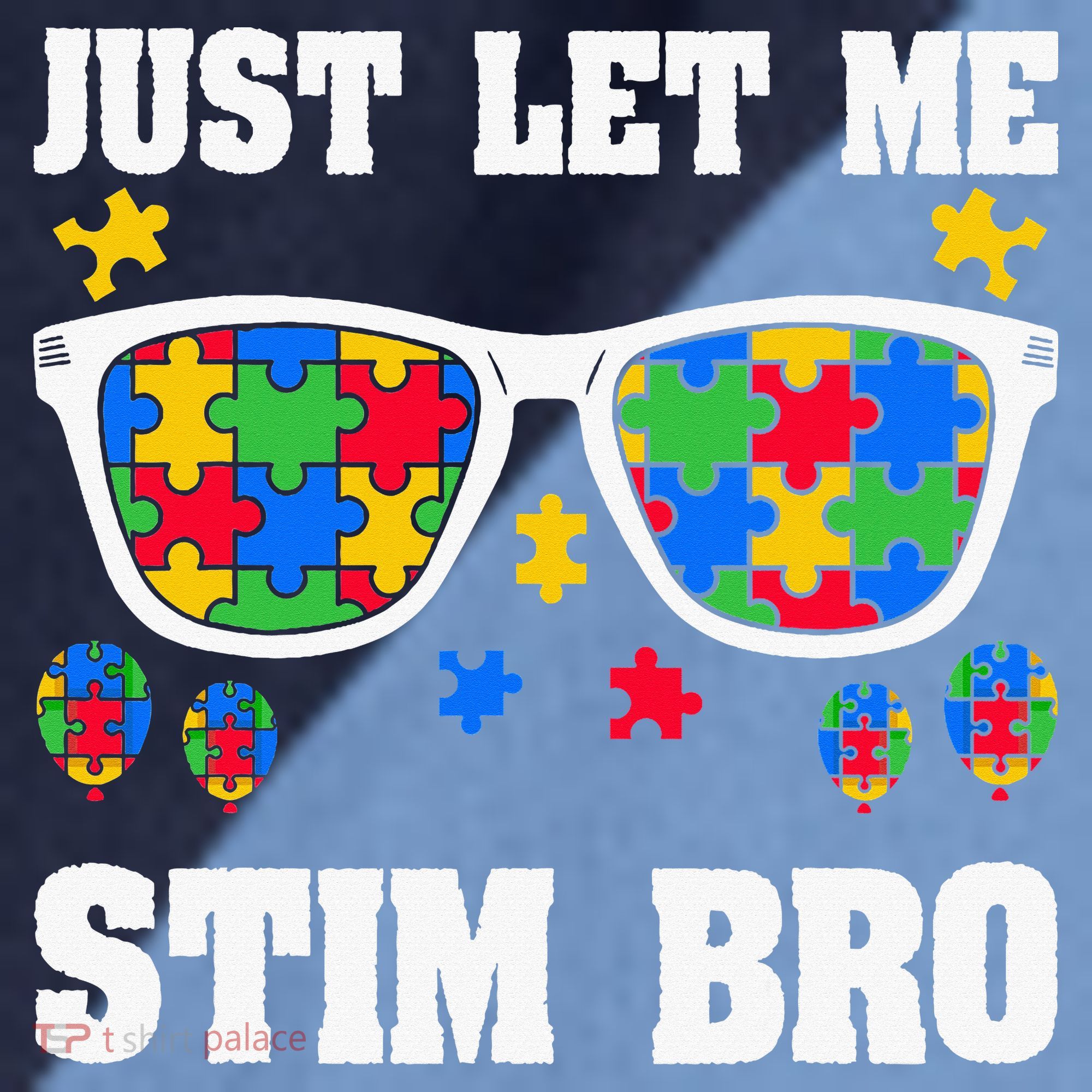 Funny Autism Awareness Just Let Me Stim Bro Raglan Baseball Sleeve Shirt