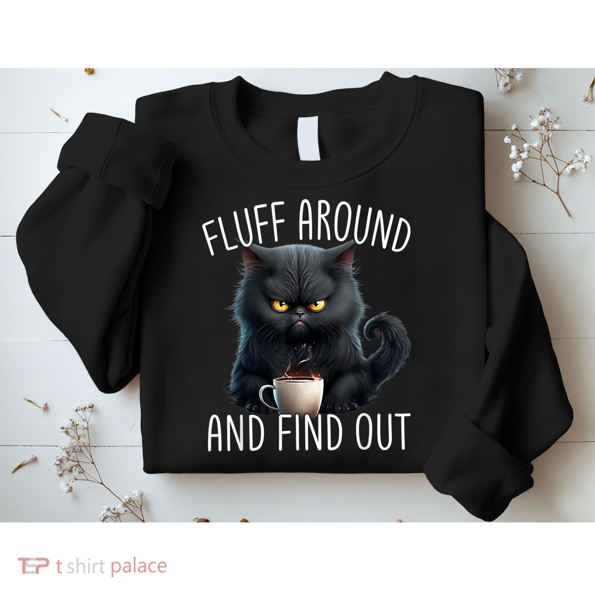 Fluff Around And Find Out Funny Cat Adult Humor Sweatshirt