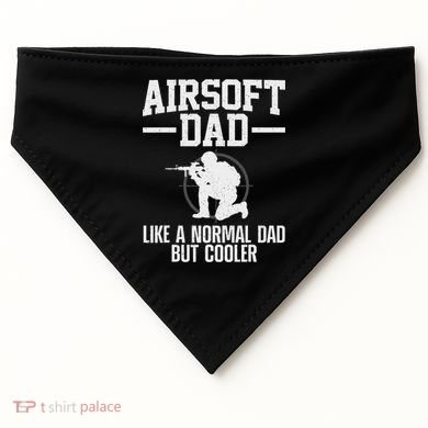 Funny Airsoft Art For Men Dad Airsoft Player Airsoft Lover USA-Made Doggie Bandana