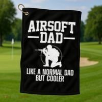 Funny Airsoft Art For Men Dad Airsoft Player Airsoft Lover Golf Towel thumb 1