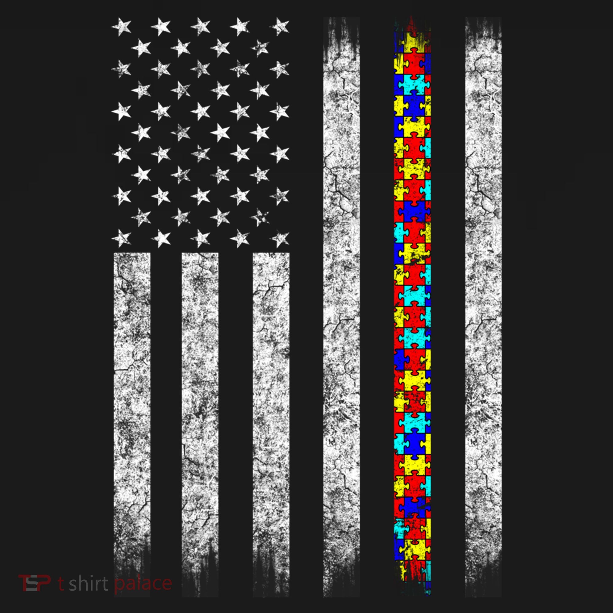 Funny Autism Awareness American Flag Gift Backpack