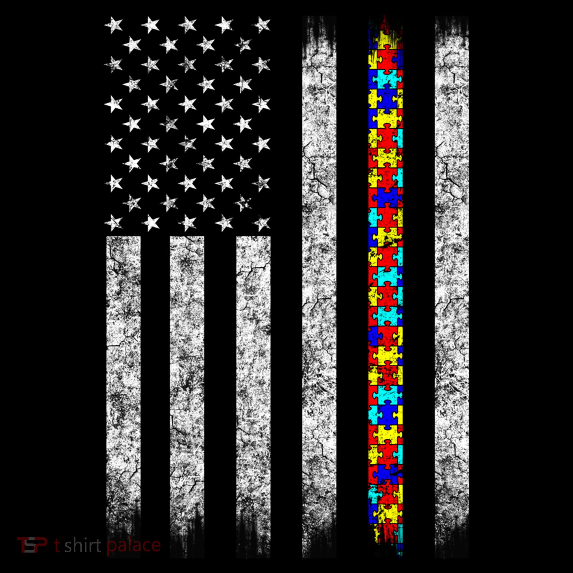 Funny Autism Awareness American Flag Gift Coffee Mug