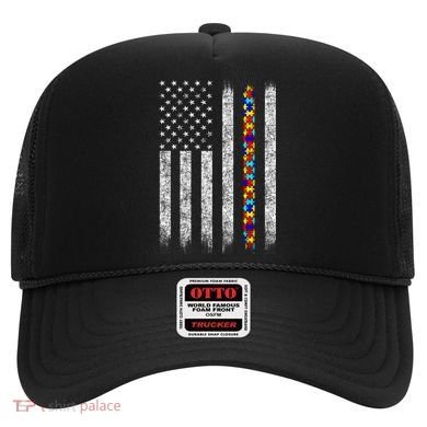 Funny Autism Awareness American Flag Gift Hat