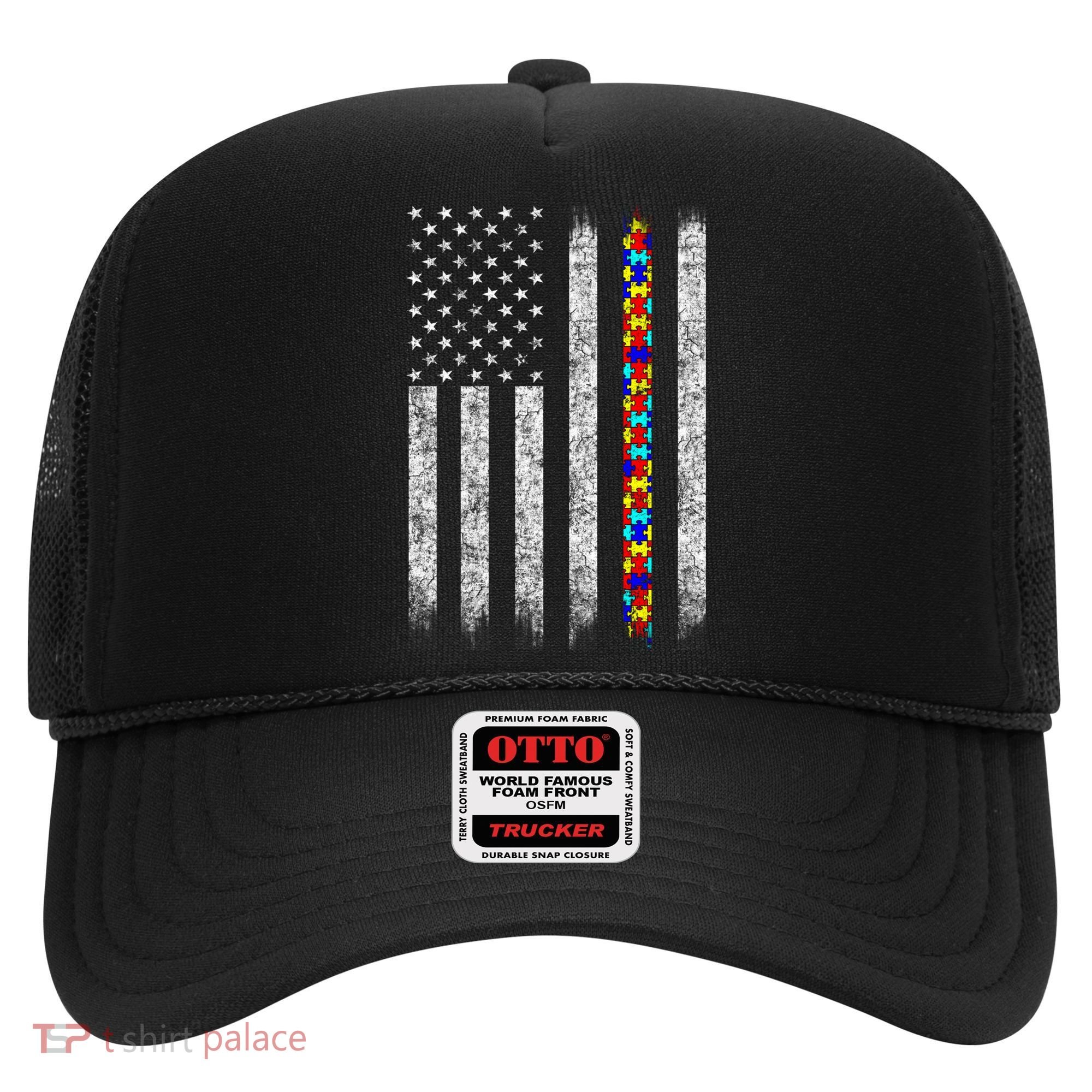 Funny Autism Awareness American Flag Gift Hat