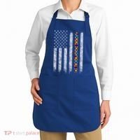 Funny Autism Awareness American Flag Gift Apron thumb 2