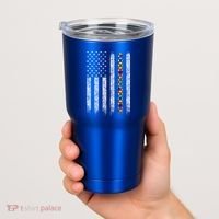 Funny Autism Awareness American Flag Gift Tumbler thumb 2