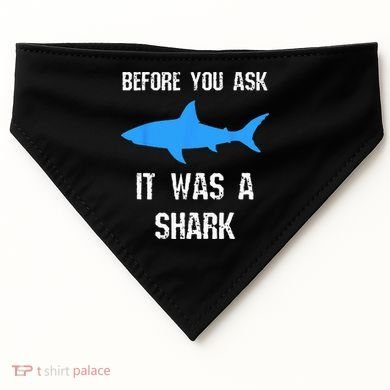 Funny Amputee Amputation Surgery Shark Humor USA-Made Doggie Bandana