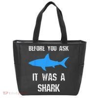 Funny Amputee Amputation Surgery Shark Humor Tote Bag thumb 0