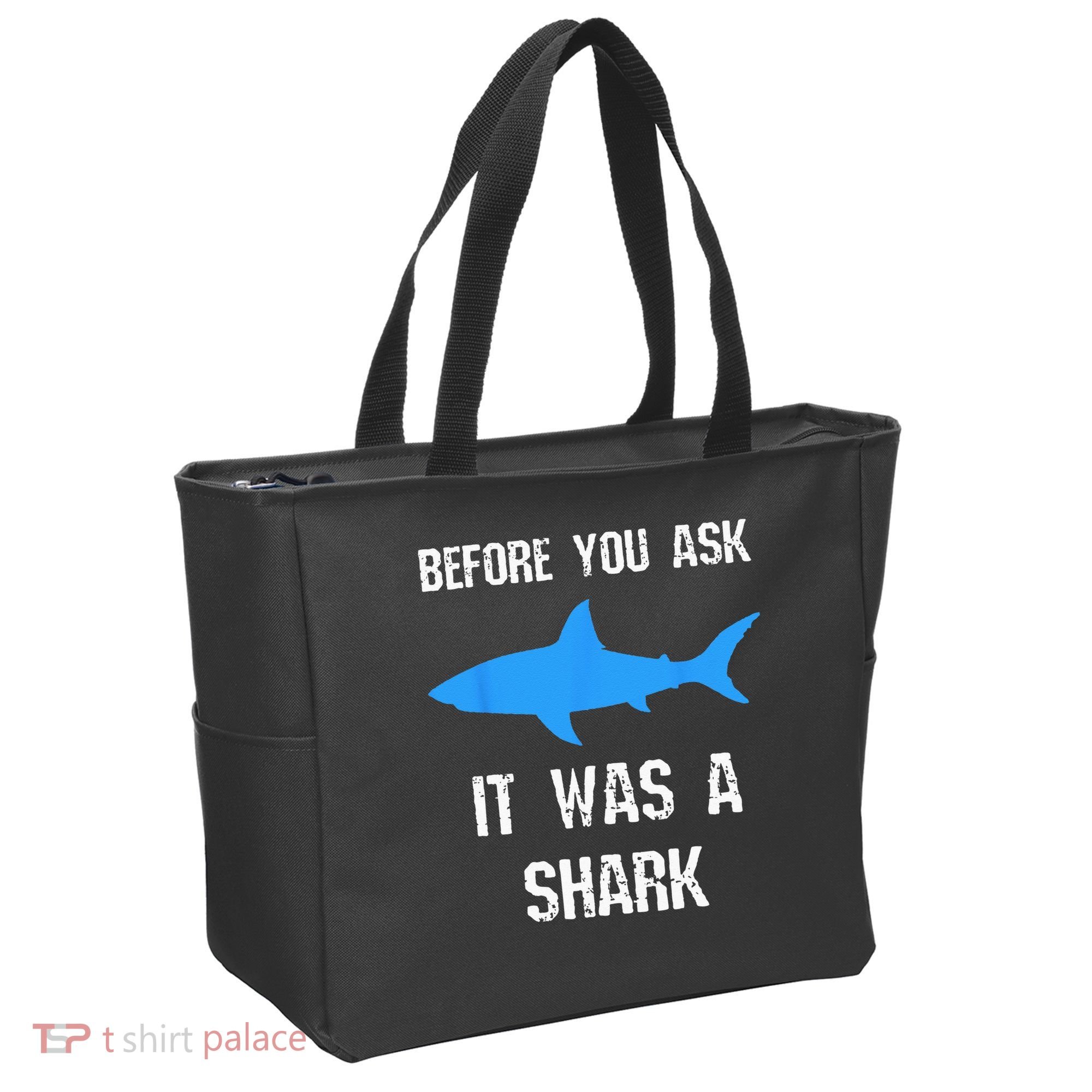Funny Amputee Amputation Surgery Shark Humor Tote Bag