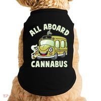 Funny All Aboard The Cannabus Doggie Tank thumb 0