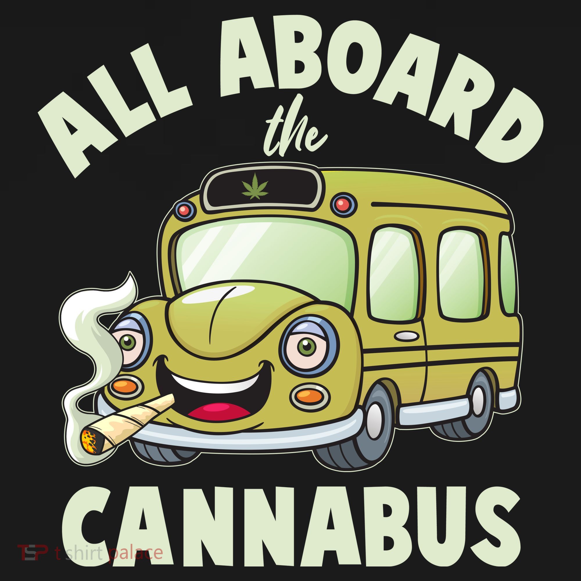 Funny All Aboard The Cannabus Doggie Tank