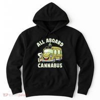 Funny All Aboard The Cannabus Hoodie thumb 0