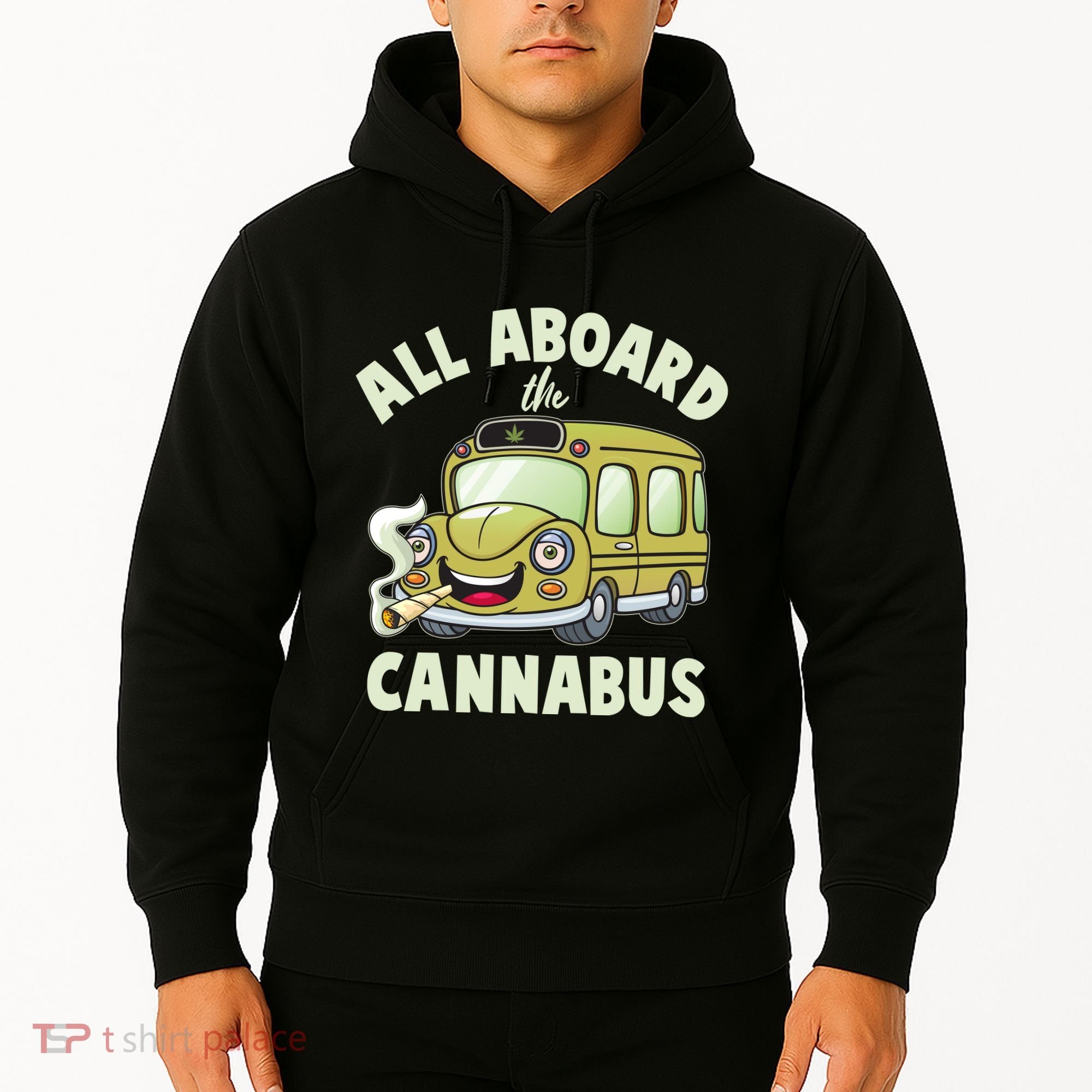 Funny All Aboard The Cannabus Hoodie
