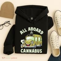 Funny All Aboard The Cannabus Hoodie thumb 4