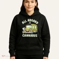 Funny All Aboard The Cannabus Hoodie thumb 5