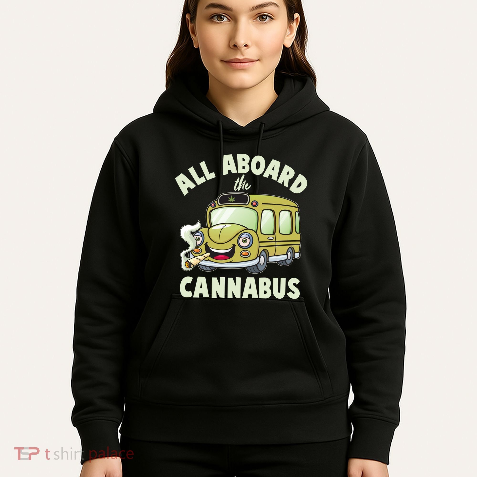 Funny All Aboard The Cannabus Hoodie
