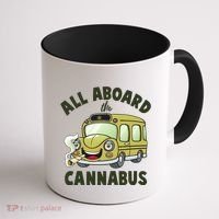 Funny All Aboard The Cannabus Coffee Mug thumb 1