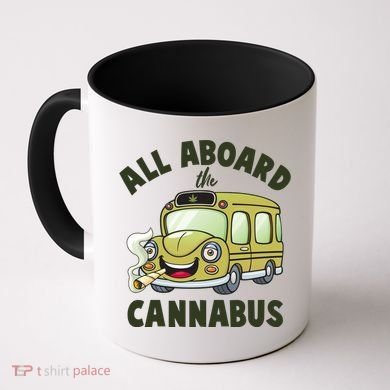 Funny All Aboard The Cannabus Coffee Mug