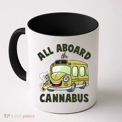 Funny All Aboard The Cannabus Coffee Mug