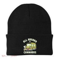 Funny All Aboard The Cannabus Beanie thumb 0