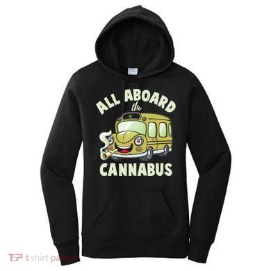 Funny All Aboard The Cannabus Women's Hoodie