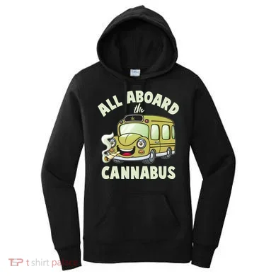 Funny All Aboard The Cannabus Women's Hoodie