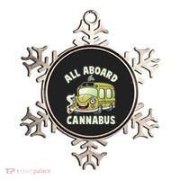 Funny All Aboard The Cannabus Ornament thumb 0