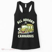 Funny All Aboard The Cannabus Women's Tank Top thumb 0