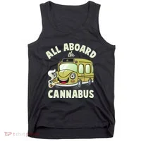 Funny All Aboard The Cannabus Tank Top thumb 0