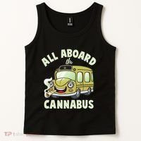 Funny All Aboard The Cannabus Tank Top thumb 2