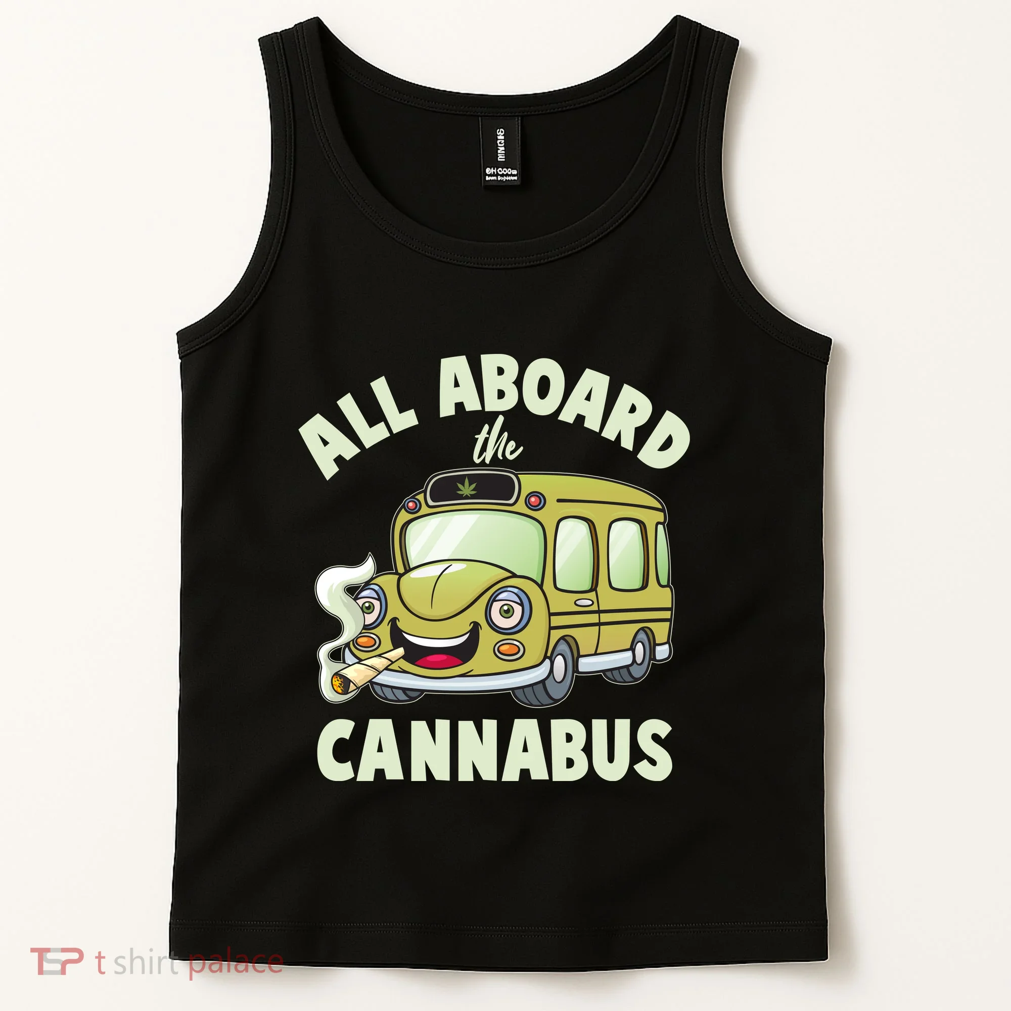 Funny All Aboard The Cannabus Tank Top