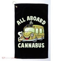 Funny All Aboard The Cannabus Golf Towel thumb 0