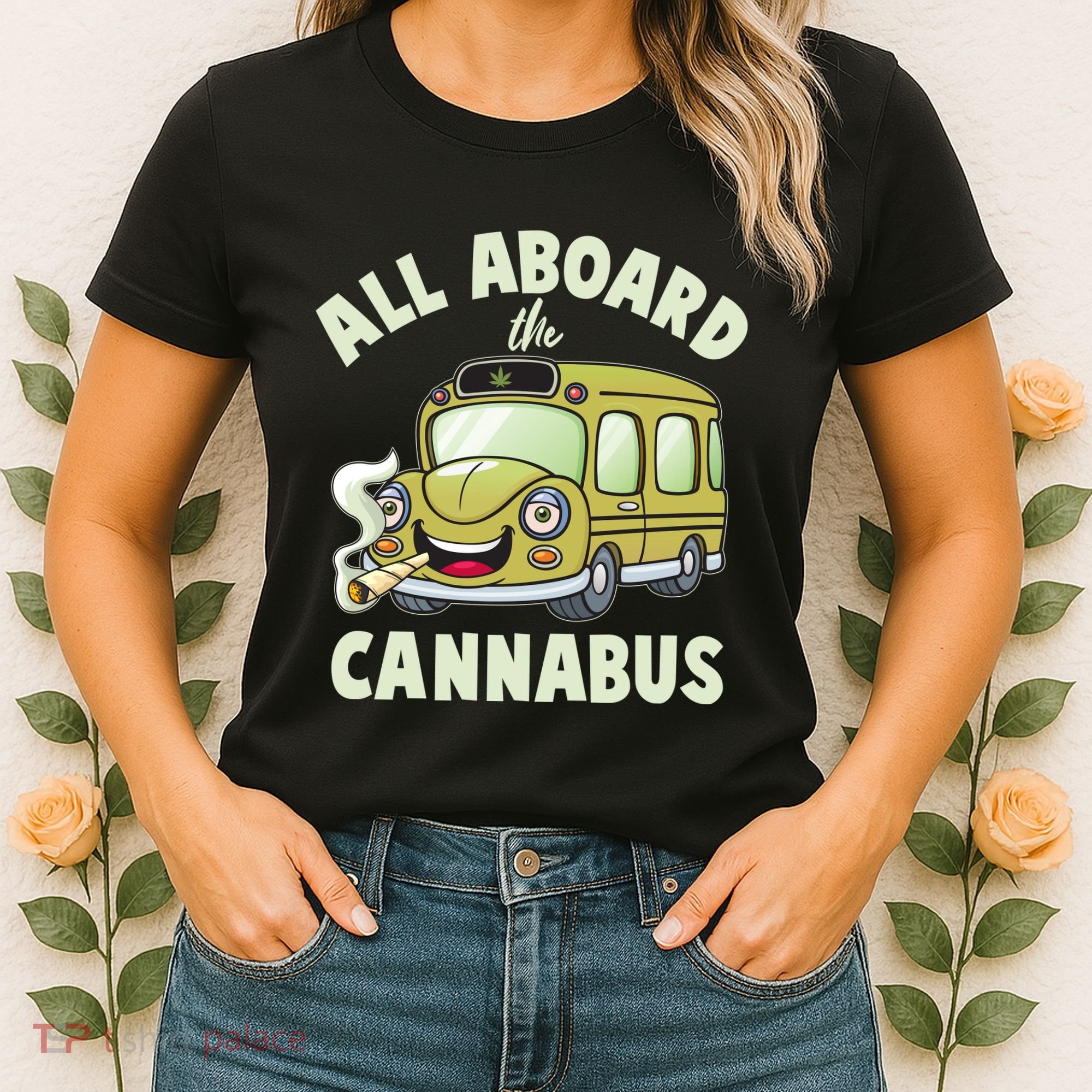 Funny All Aboard The Cannabus Women's T-Shirt
