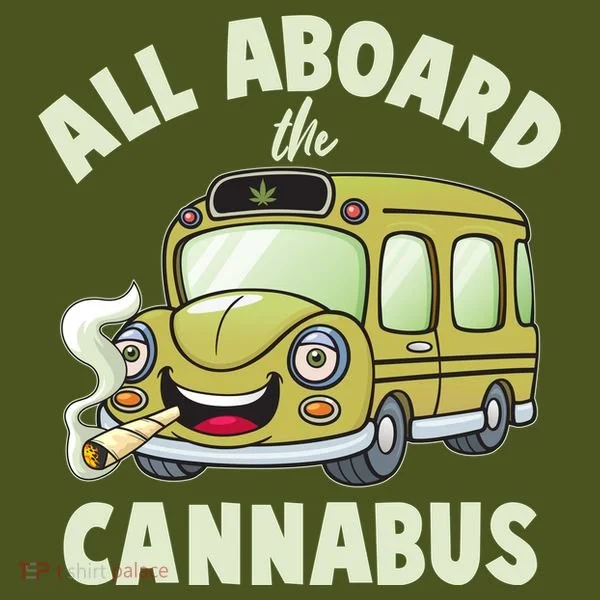 Funny All Aboard The Cannabus Long Sleeve Shirt