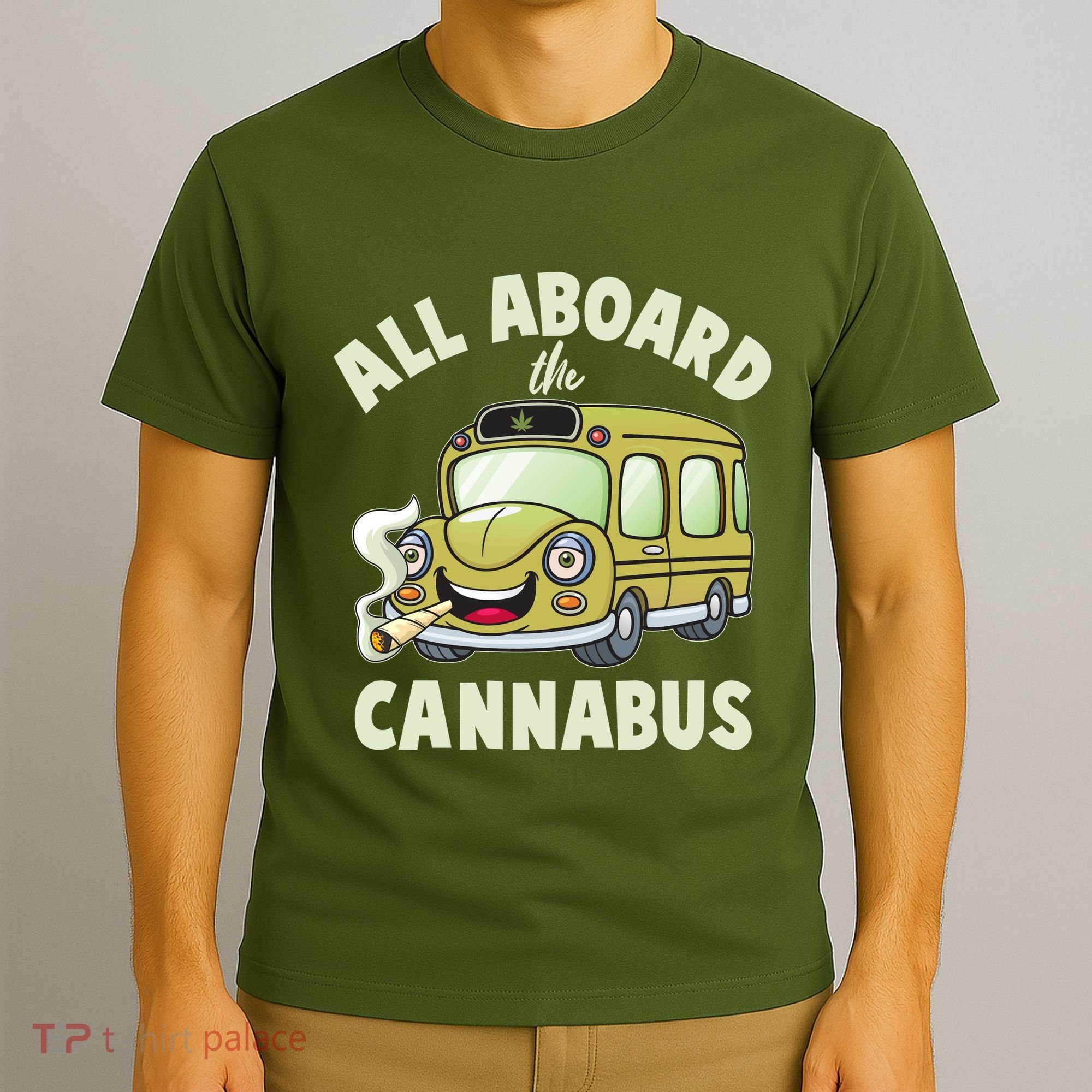 Funny All Aboard The Cannabus T-Shirt