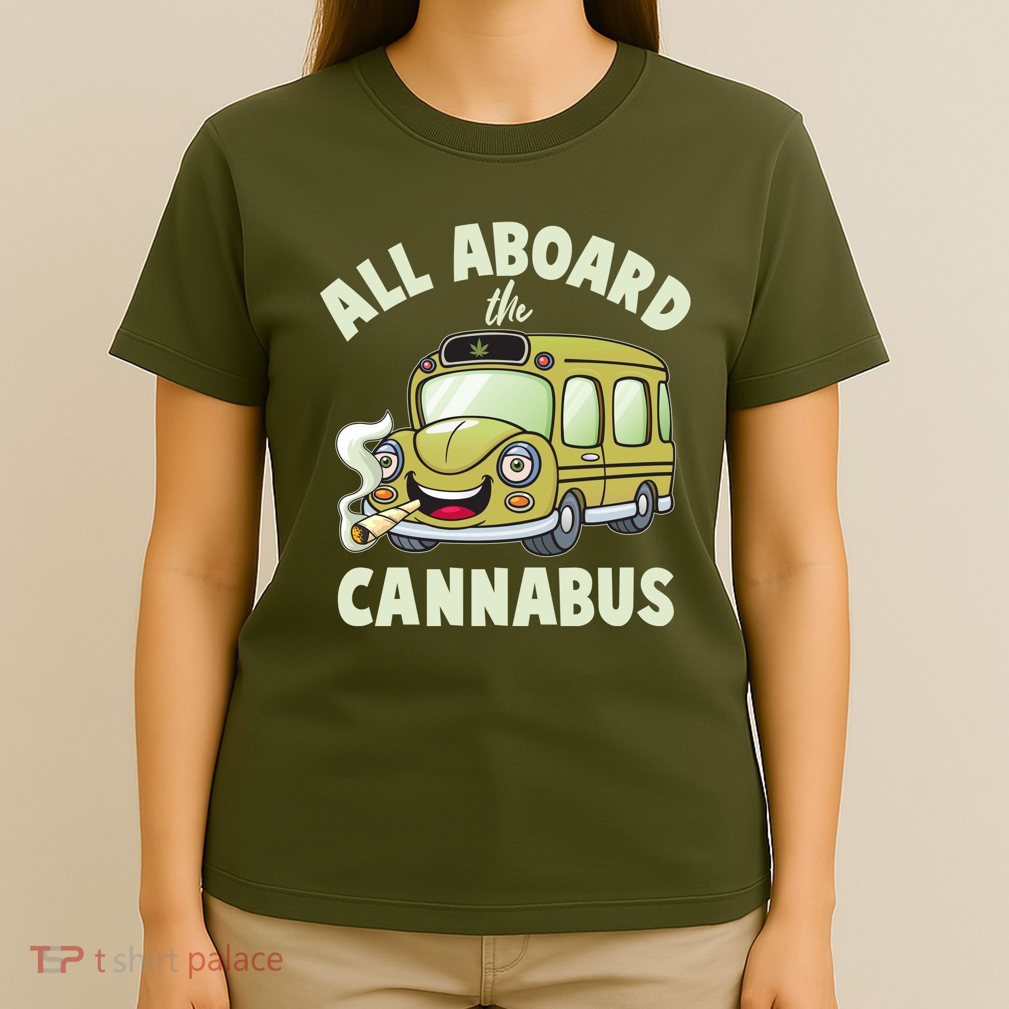 Funny All Aboard The Cannabus T-Shirt