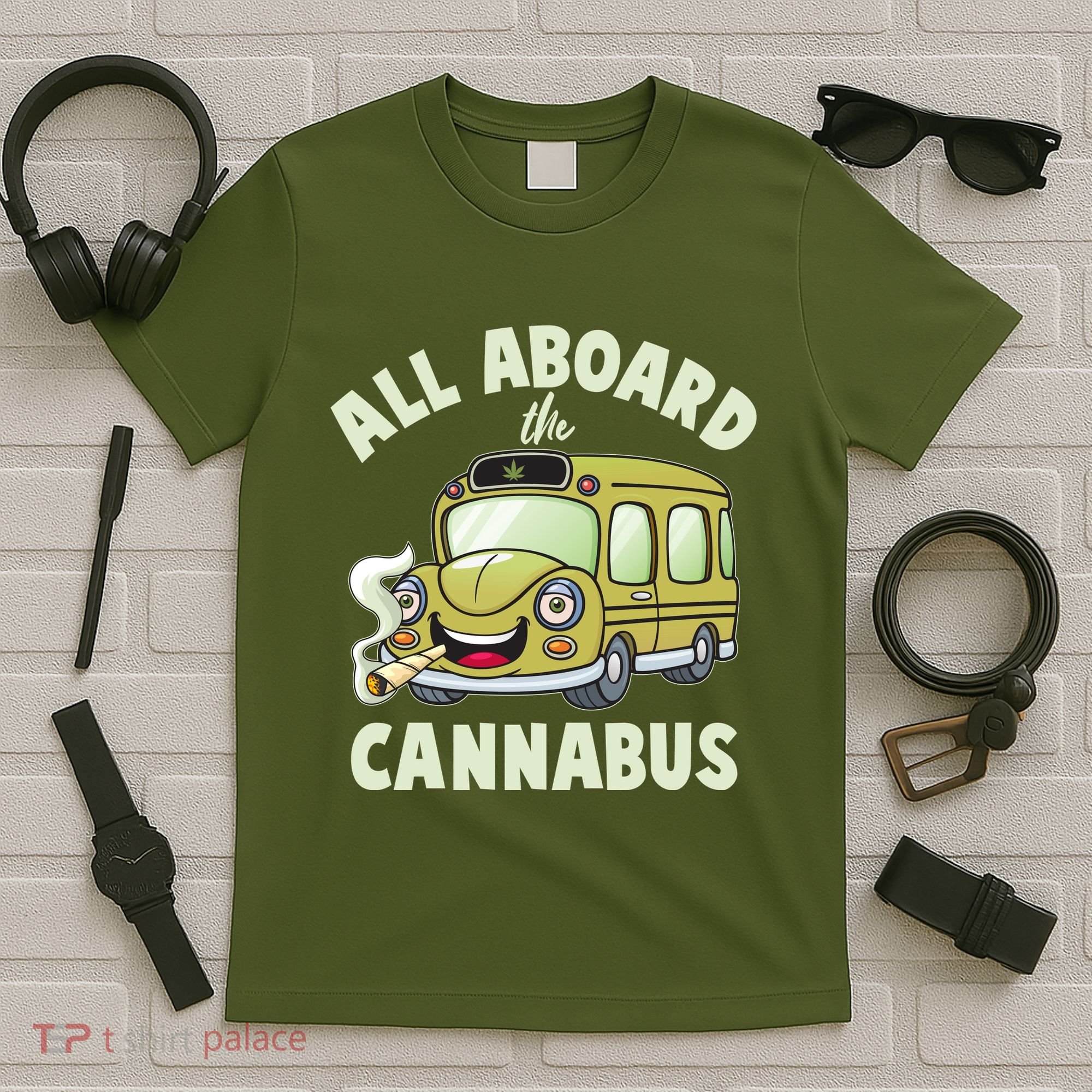 Funny All Aboard The Cannabus T-Shirt
