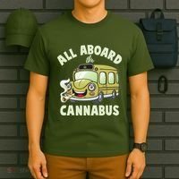 Funny All Aboard The Cannabus T-Shirt thumb 6