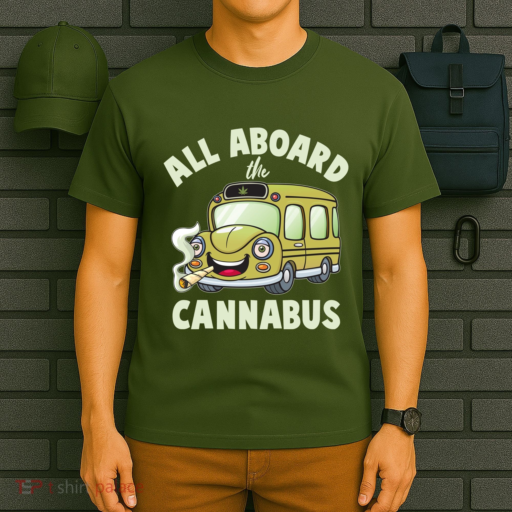 Funny All Aboard The Cannabus T-Shirt