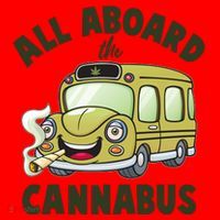 Funny All Aboard The Cannabus Santa Hat thumb 1