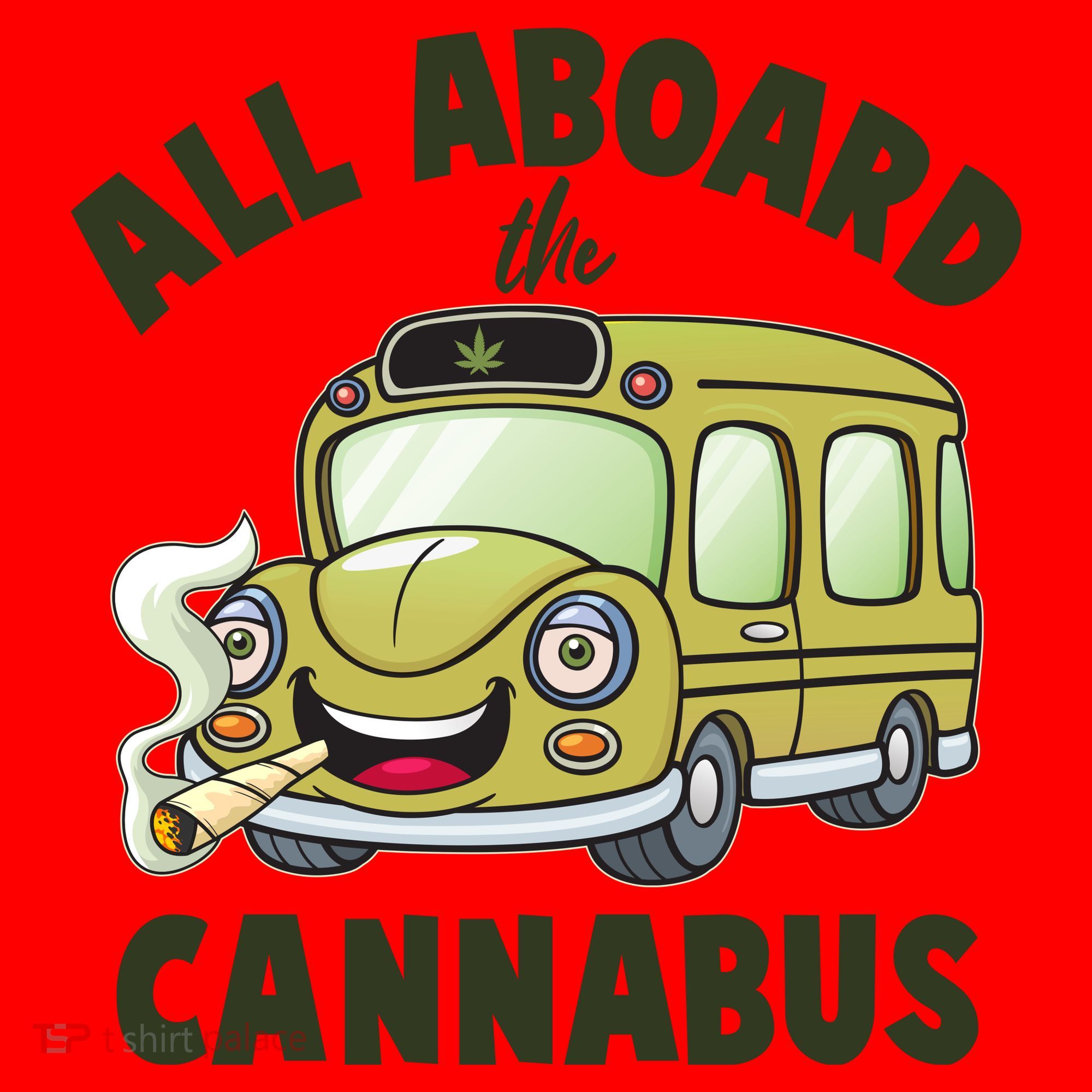 Funny All Aboard The Cannabus Santa Hat
