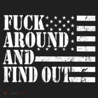 Fuck Around And Find Out American USA Flag Funny Golf Towel thumb 3