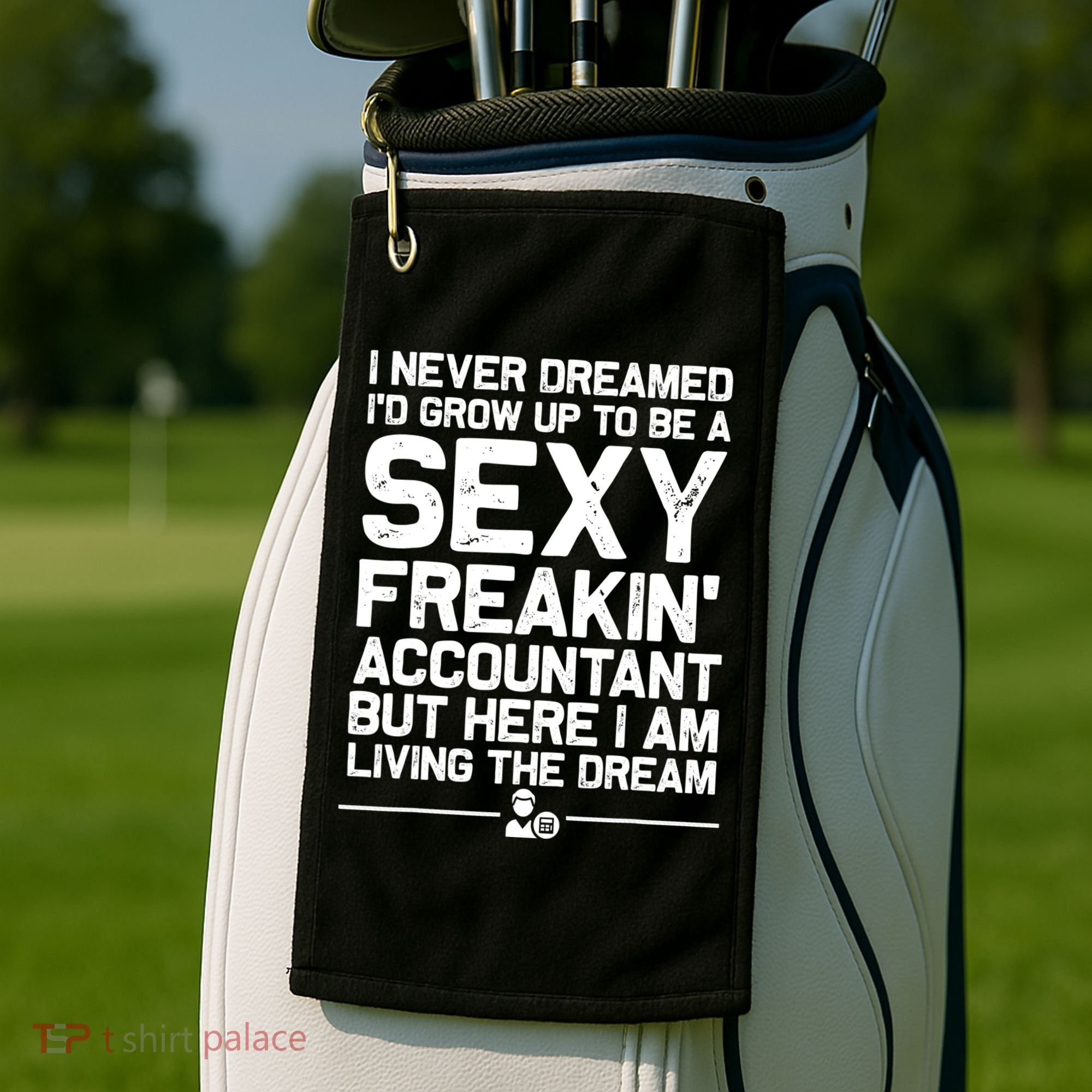 Funny Accountant Art For Men Women CPA Accounting Bookkeeper Golf Towel